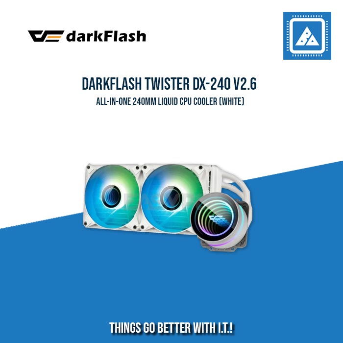 DARKFLASH TWISTER DX240 V2.6 ARGB AIO 240MM LIQUID CPU COOLER (LGA1700 READY) DARKFLASH TWISTER DX240 V2.6 ARGB AIO 240MM LIQUID CPU COOLER (LGA1700 READY)